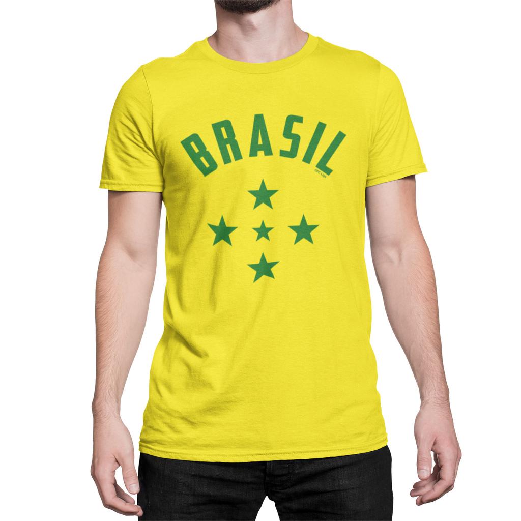 Brazil 1960`S Mens T-Shirt Football Retro Stars Brazilian World Cup 2026 Kit