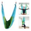 Aerial   Fitness Hanging Grip Inversion Trapeze Swing Sling Hammock(Blue Green)