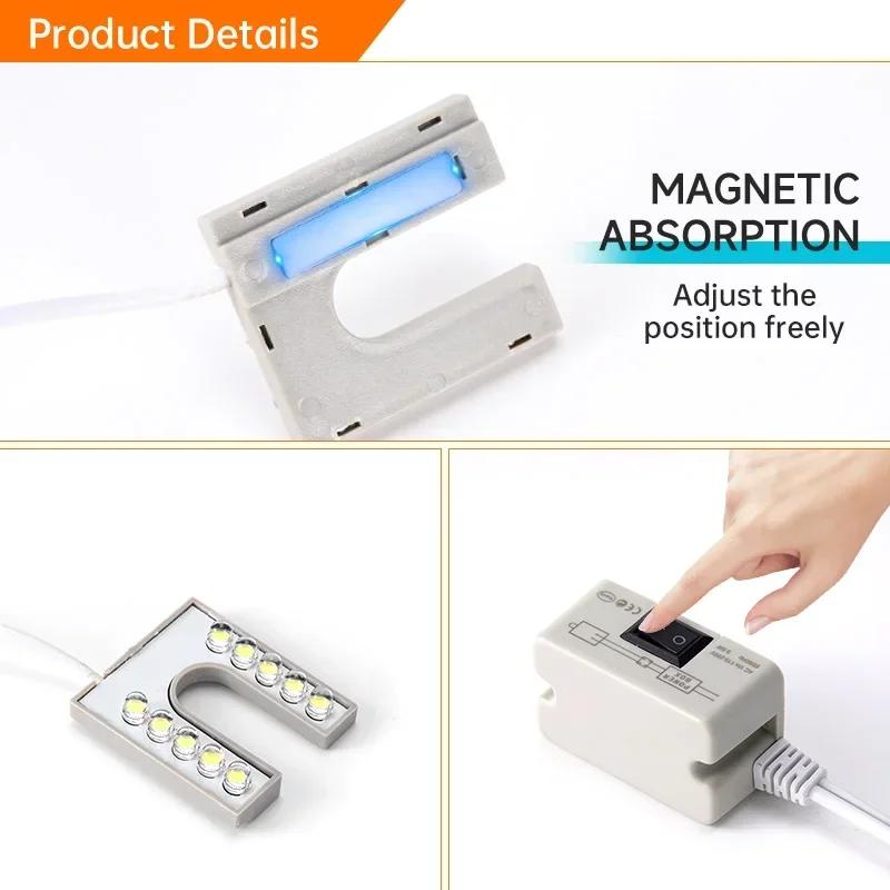 1/4 Stück 10-LED Nähmaschinenlicht Leuchte Flexible Arbeitsbeleuchtung Magnetfuß Für Bohrmaschinen Werkbänke U-förmige Leuchten