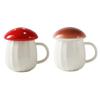 Cute Mushroom Mug with Lid Milk Coffee Mug Personalized Gift for Home Office