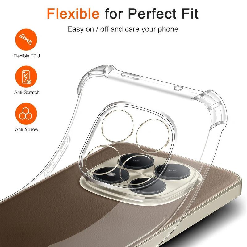 Four-Corners Shockproof TPU Case for Xiaomi Poco M8 F8 F7 Ultra X8 X7 X6 F5 F6 M7 M6 Pro Max C85 C75 M6 Plus C71 Clear Cover