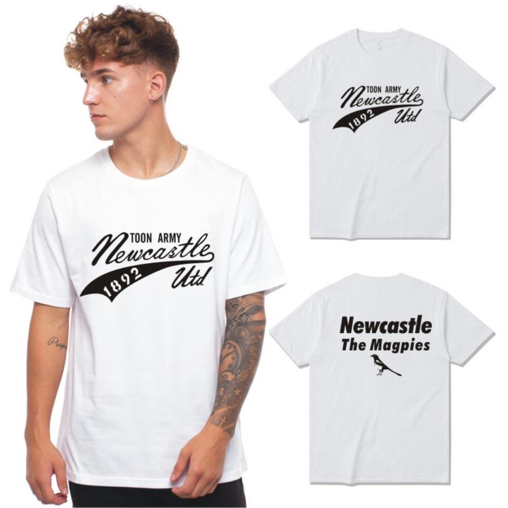 Men Summer Newcastle Football Clothes Fans T-Shirt Short Sleeve Cotton Half Sleeve Summer Men's New Crew Neck Sports T-shirts