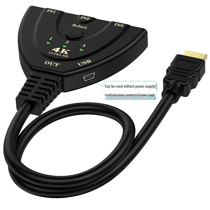 HDMI 4K2K Three-in-One Pigtail Switcher