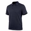 Men's Textured Vertical Stripe Polo Shirt - Summer Short Sleeve Lapel Tee, Breathable & Casual
