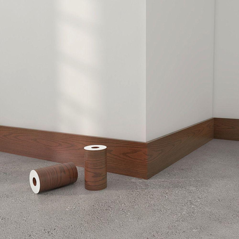 10cmx10m Wood Grain Tape Thicken Wall Border Sticker Waist Line Wallpaper  Wood Grain Repair