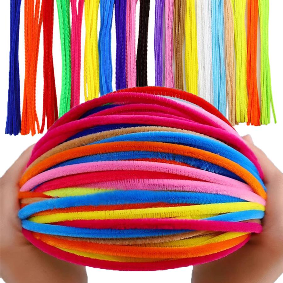 200/400pcs Colorful Pipe Cleaner Chenille Stem Handicraft DIY Art Furry Strip for Festival Party Birthday Gift Indoor Decor XJM