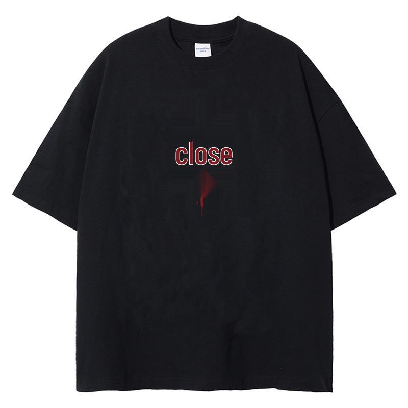 Harajuku Vintage Black Anime Print Men's Streetwear T-Shirt