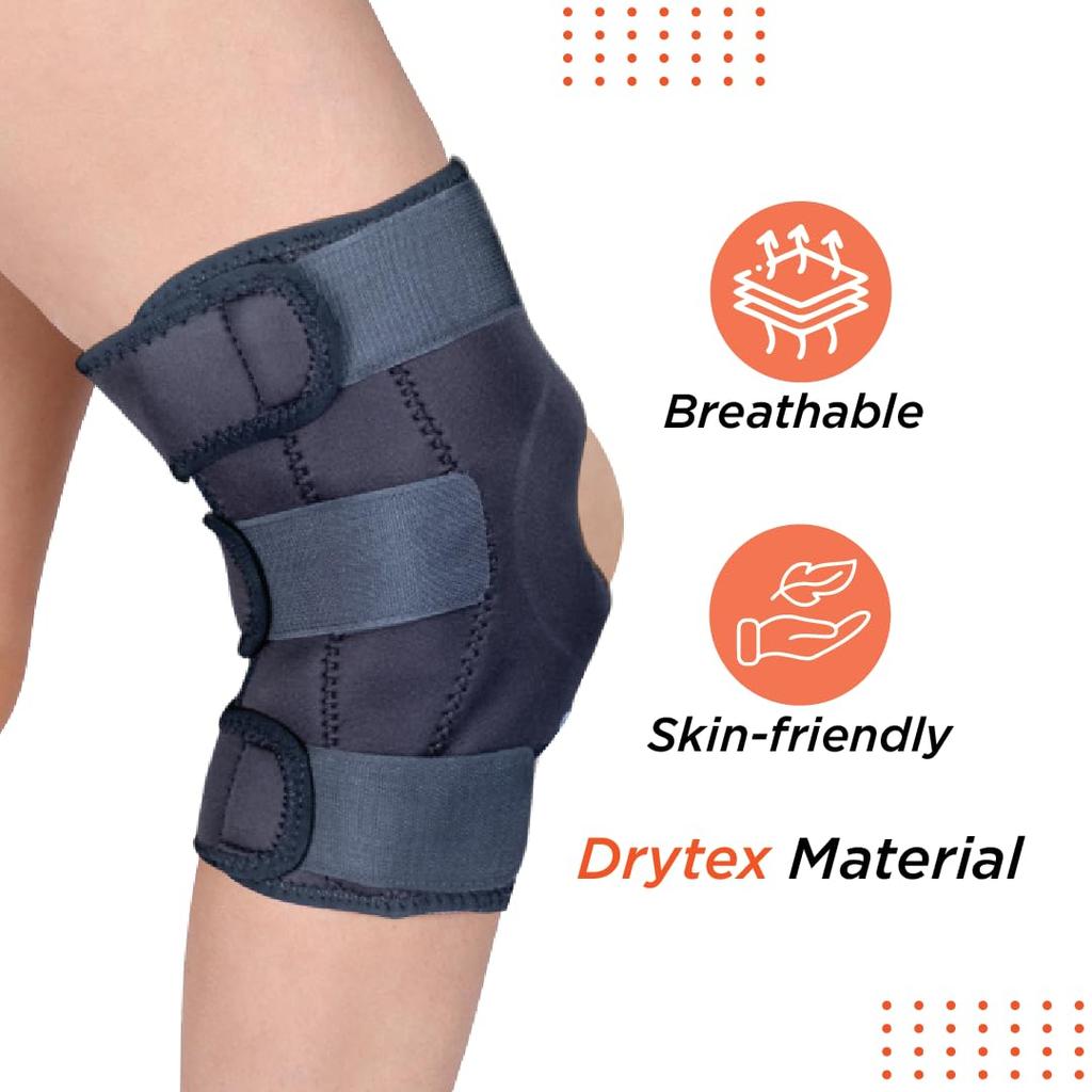 Vissco Functional Knee Support (Moderate Support), Knee Support for Pain Relief, Knee Injury Braces for Walking, Running, Gym, Workout, Weightlif