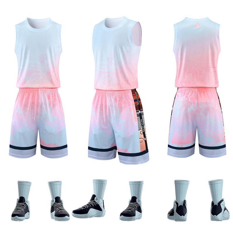 Men's Summer Training Basketball Tank and Shorts Set with Custom Printing