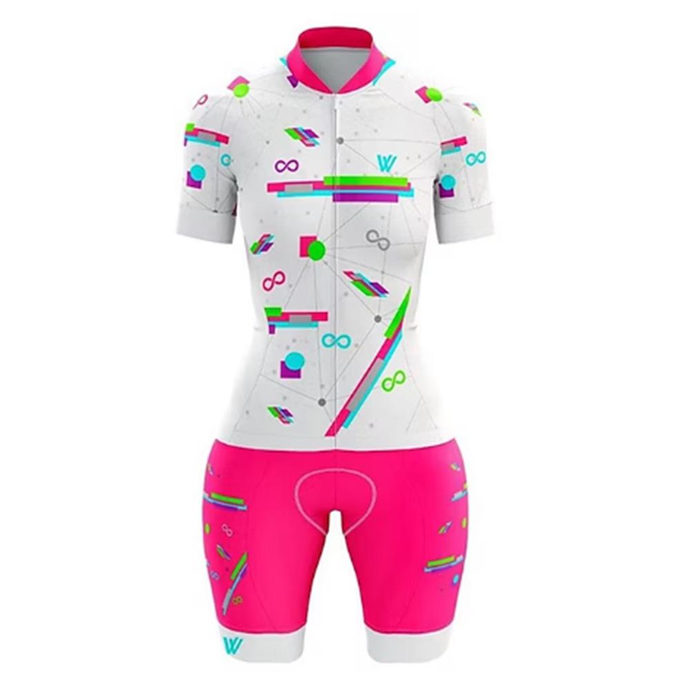 Women's Summer Short Sleeve Triathlon Onesie Quick Drying Breathable Onesie Bicycle Sportswear