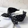 Bow Knot Women's Wide Headband Cross Hair Hoop Headwear Retro Polka Dot Hairband  Hair Accessories