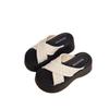 New summer outerwear muffin thick-soled heightened cross-over cool slippers women's beach sandals
