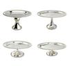Elegant Round Cake Stand Stainless Steel Dessert Tray for Fruits Snacks Candy Kitchen Dining Table Decoration