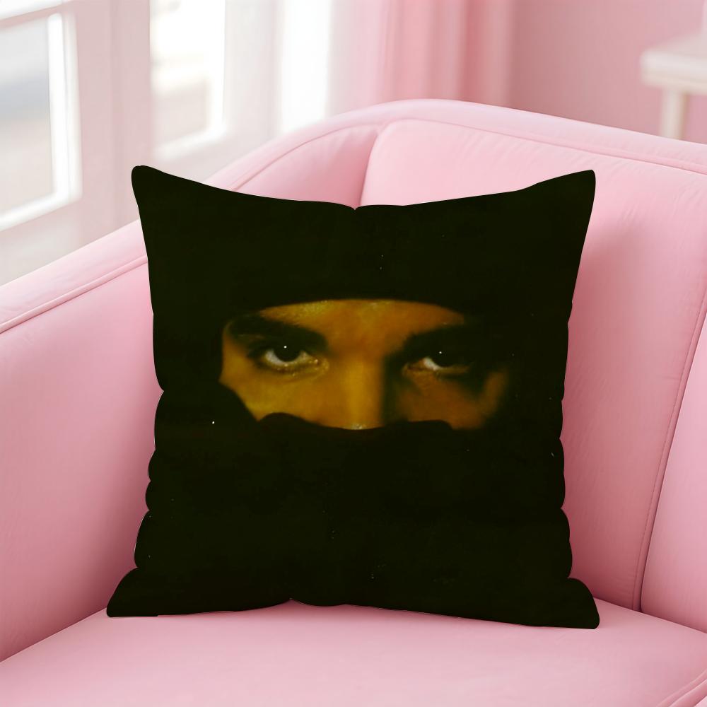 Hot Cool Singer DDrake Cushion Cover Pillowcase Short Plush Invisible zipper Room Sofa Cushion Cover