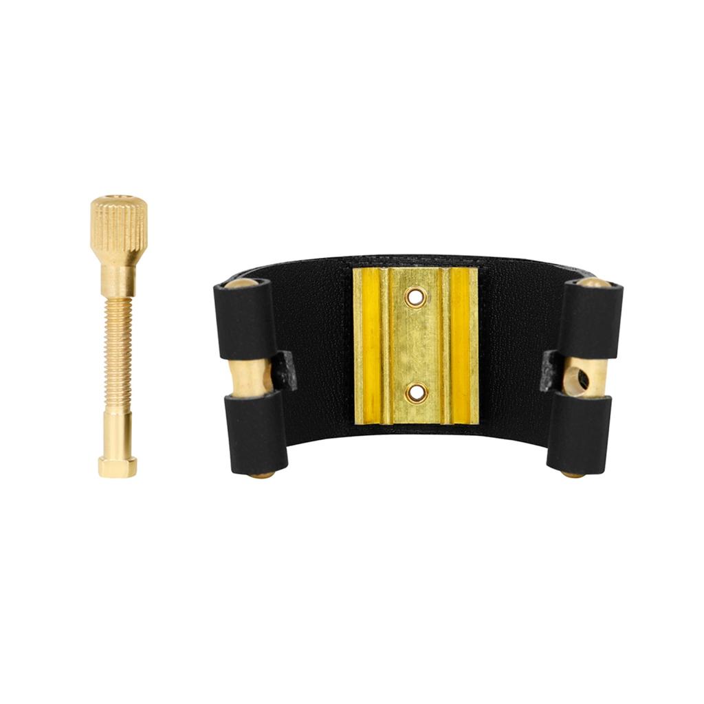 Mouthpiece Fastener PU Leather Ligature Fastener with Plastic Caps Clarinet Ligature Mouthpiece Caps Enduring
