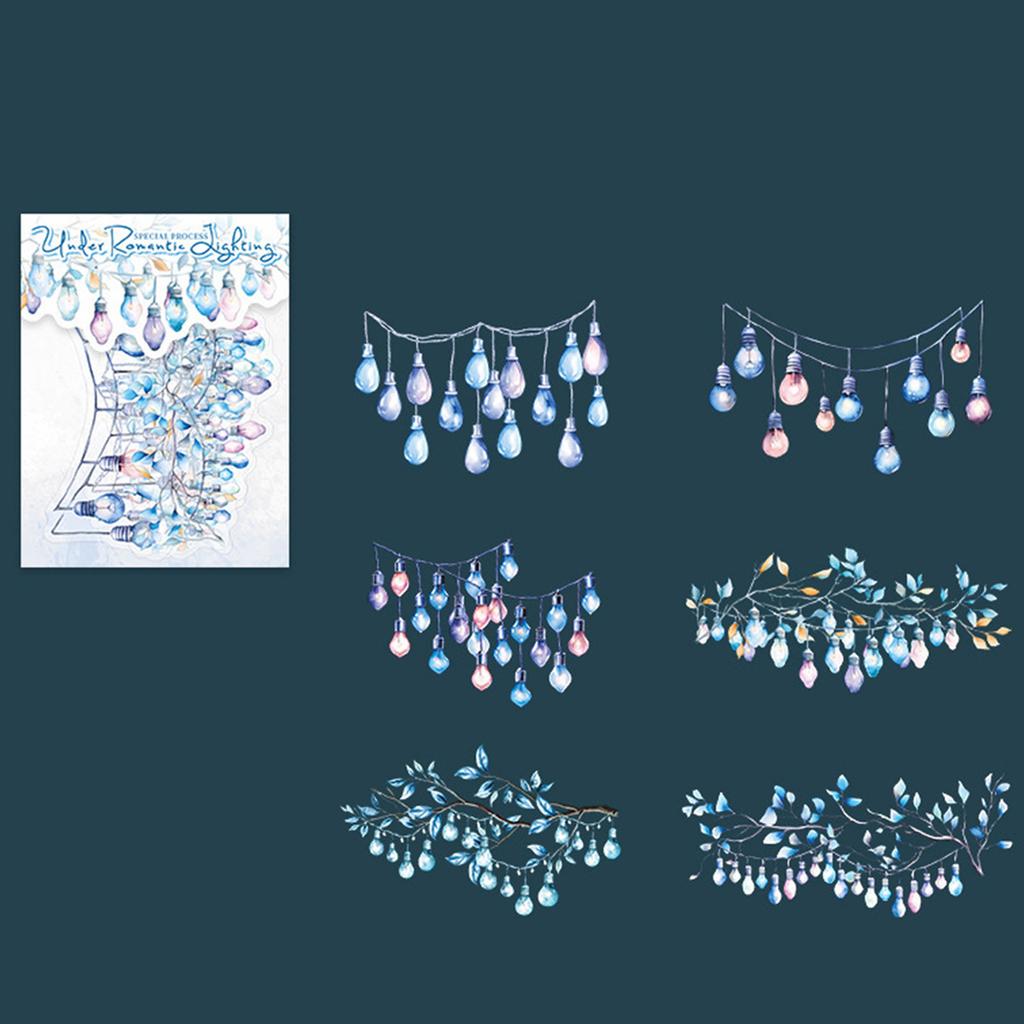 Colorful PET Sticker Shell Like Glow Stickers With Color Flower For Diy Diary Album Scrapbooking