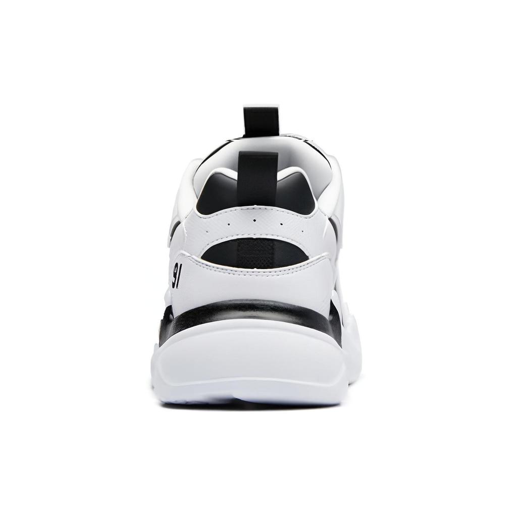 Anta Classic Cushioning Slip Resistant Low top Chunky Sneakers Men's White Black 91938862-1
