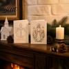 Beginner Embroidery Pattern Set Christmas Hand Card DIY Kit, Holiday Greeting Seasonal Paper Craft Project with Threads And Beads, Gift for Adults Kit