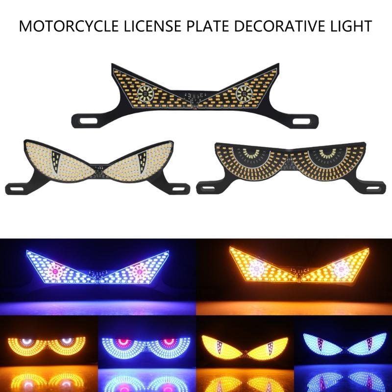 Bright LED Decorative Light for Motorcycle License Plate Universal Compatibility Water Resistant Dustproof Simple Setup DIY
