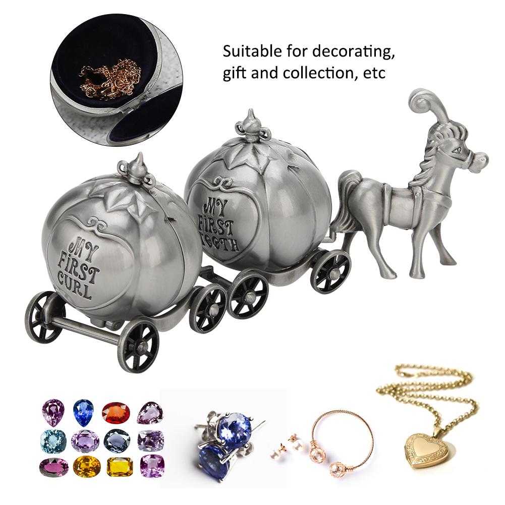 Tooth Collection Box Vintage Pumpkin Carriage Shape Exquisite Craft Gift Ornament