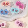 8Pcs Flower Hair Clips Sweet Artificial Double-Floral Hairpin Side Barrette For Girls Children Elegant Headwear Hair Accessories