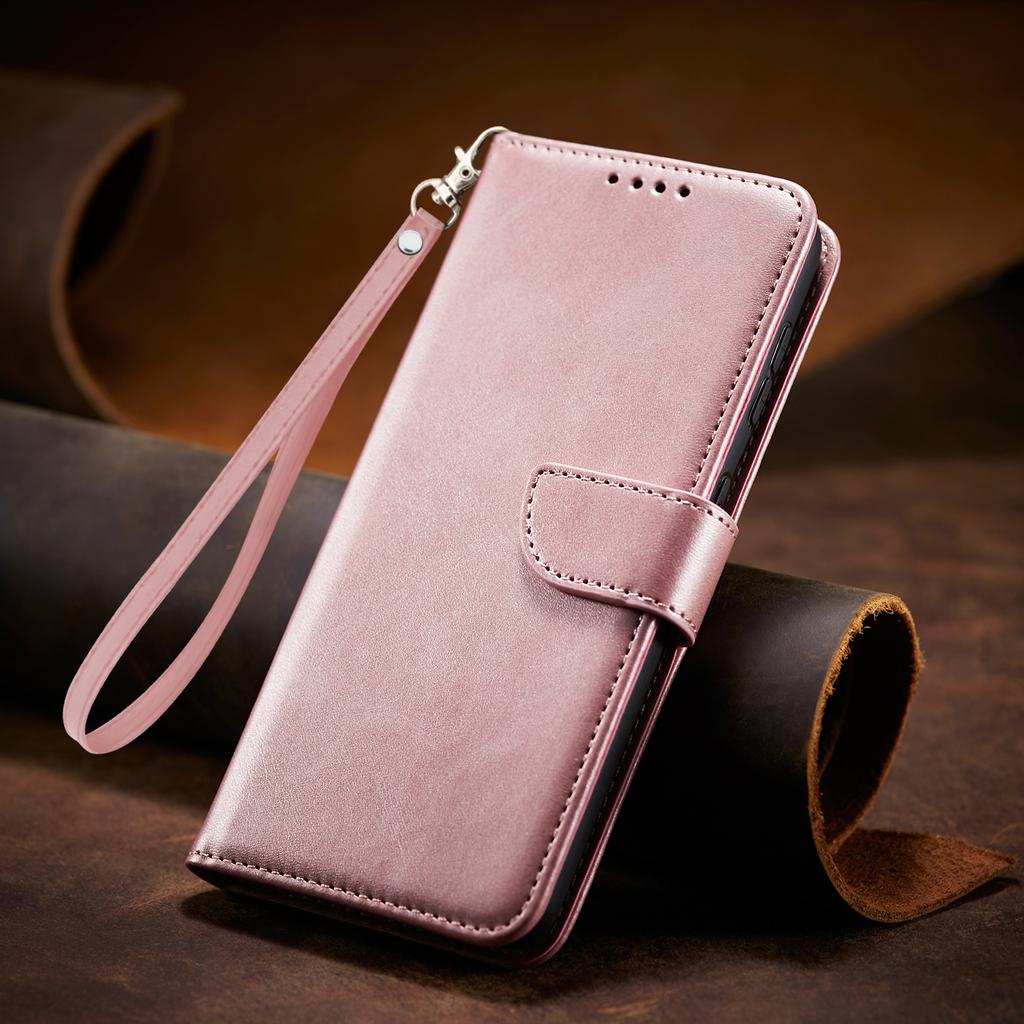 Cards Solt Wallet Leather Case For Samsung S25 Ultra S24 Plus S23 FE S22 A16 A26 A36 A56 A55 A35 A15 Flip Hand Strap Bag Cover