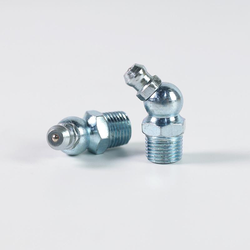 1/8-27 NPT Carbon Steel Grease Nipple, Galvanized, SAE J534 American Thread, Grease Gun Nozzle Lubrication Tool.