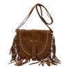 Suede Small Vintage Crossbody Bag With Tassel Details For Women Casual Outings