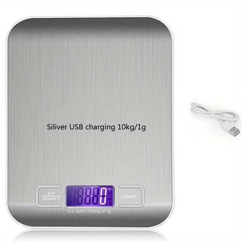 Kitchen Scale Stainless Steel Weighing Food Diet Balance Measuring LCD Precision Electronic Scales Baking Measuring Tools