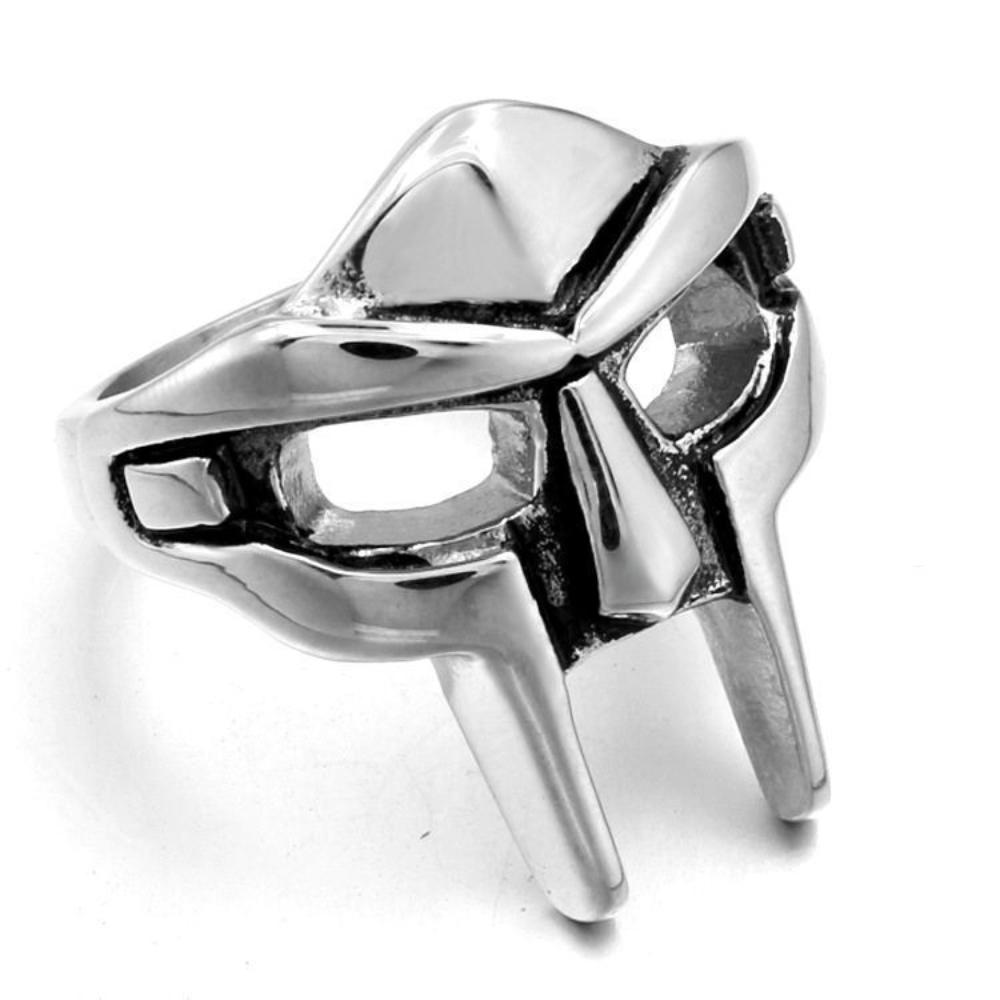 Goth Hip Hop MF DOOM masque anneaux pour hommes gladiateur Style Punk égyptien pharaon mâle anneau classique rétro bijoux accessoires de fête