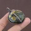Natural Tree Of Life Labradorite Gemstone Copper Wire Wrap Pendant 2.36 K8y20