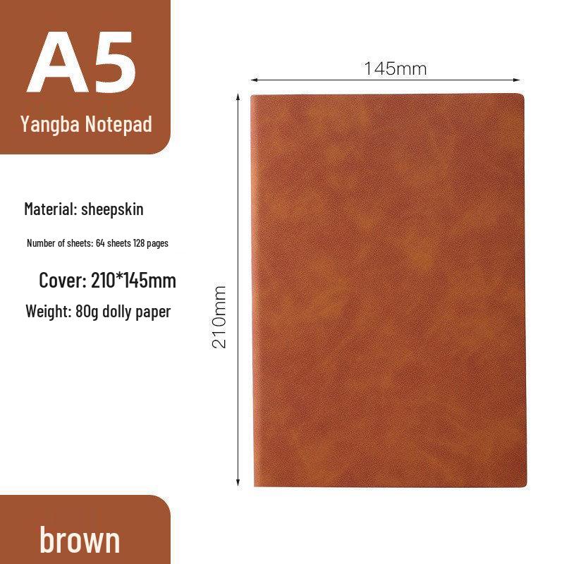 A5 Retro Sheepskin Notebook Set with Pen – Custom Softcover for Business or Student Use