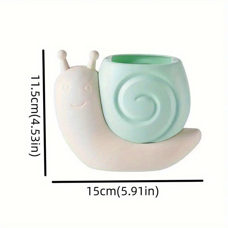 Snail-Shaped Pen Holder Multi-Functional Desk Organizer Pencil Storage Desktop Stationery Container Makeup Brush Holder