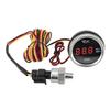 ZMFJH 0-1.0MPa 2"52mm Oil Pressure Gauge with Sensor 1/8NPT Red LED Digital Oil Press Meter Flashing Alarm for Car Yacht 12V24V