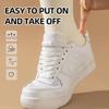 No-Tie Buckle Shoelaces White Elastic Stretch Flat Sports Laces for Adults and Kids No-Tie Fixing Magic Strap