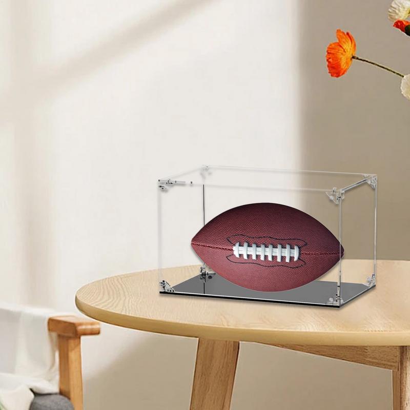 Football Case Display Clear Acrylic Display Case Dustproof Display Box Football Display Stand Display Case For Home Offices
