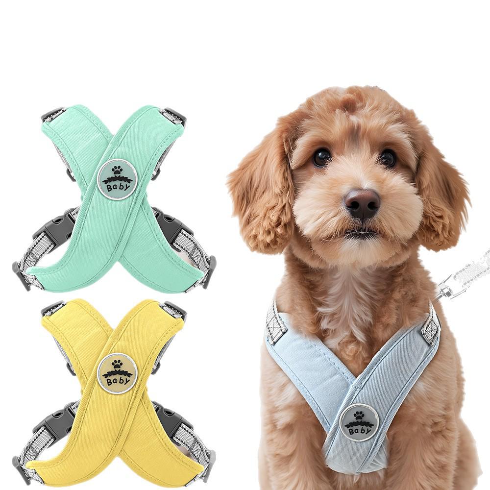 Reflective Vest-Style Anti-Pull Dog Harness with Leash for Small/Medium Pets
