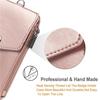 Vertical Leather Card Holder Wallet Multi-Pocket Neck Lanyard ID Badge Holder with Zip Pocket Card Slots for Work School Cruise Hotel