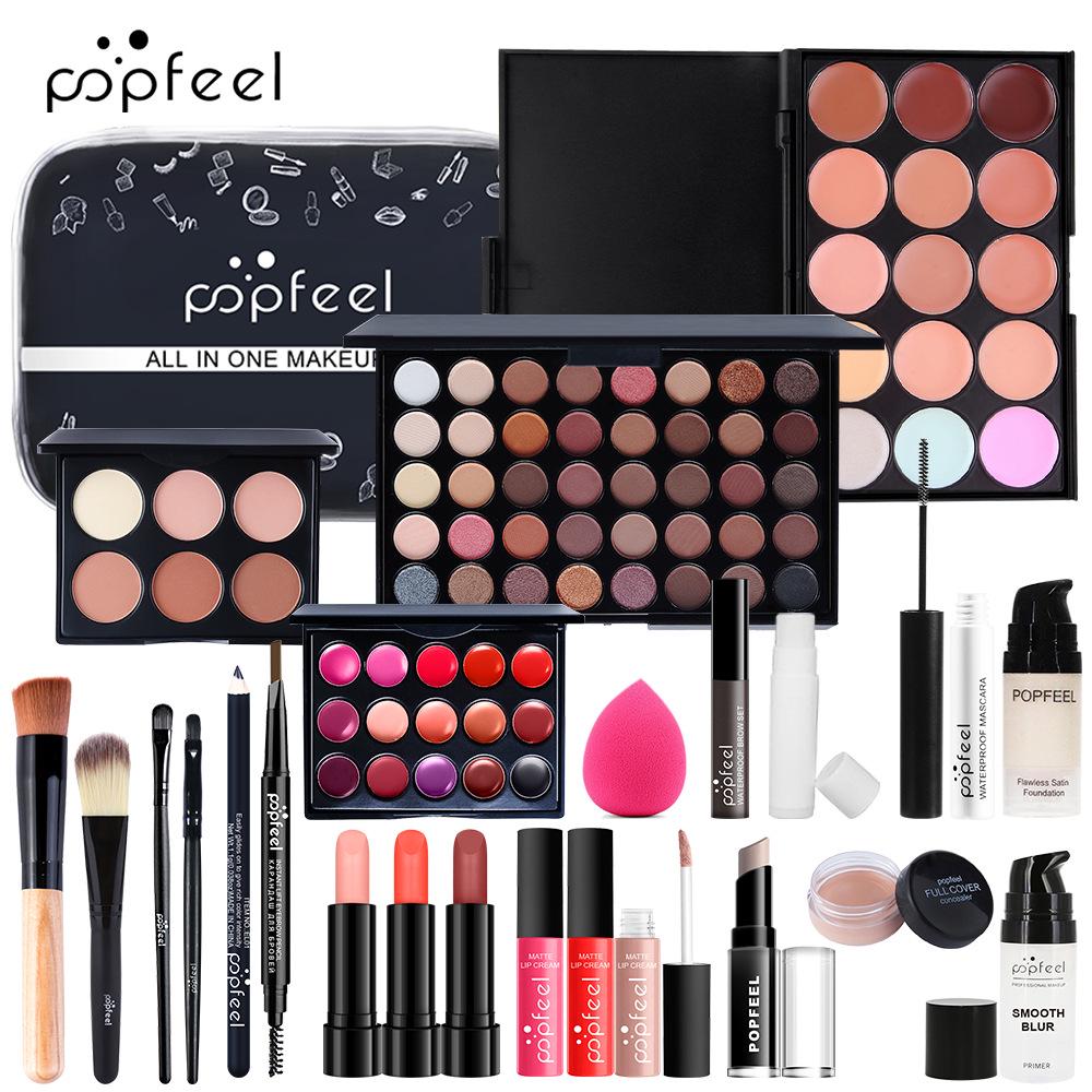 

Косметика POPFEEL Водонепроницаемый набор для макияжа для начинающих - Натуральный образ для вечеринок или на каждый день