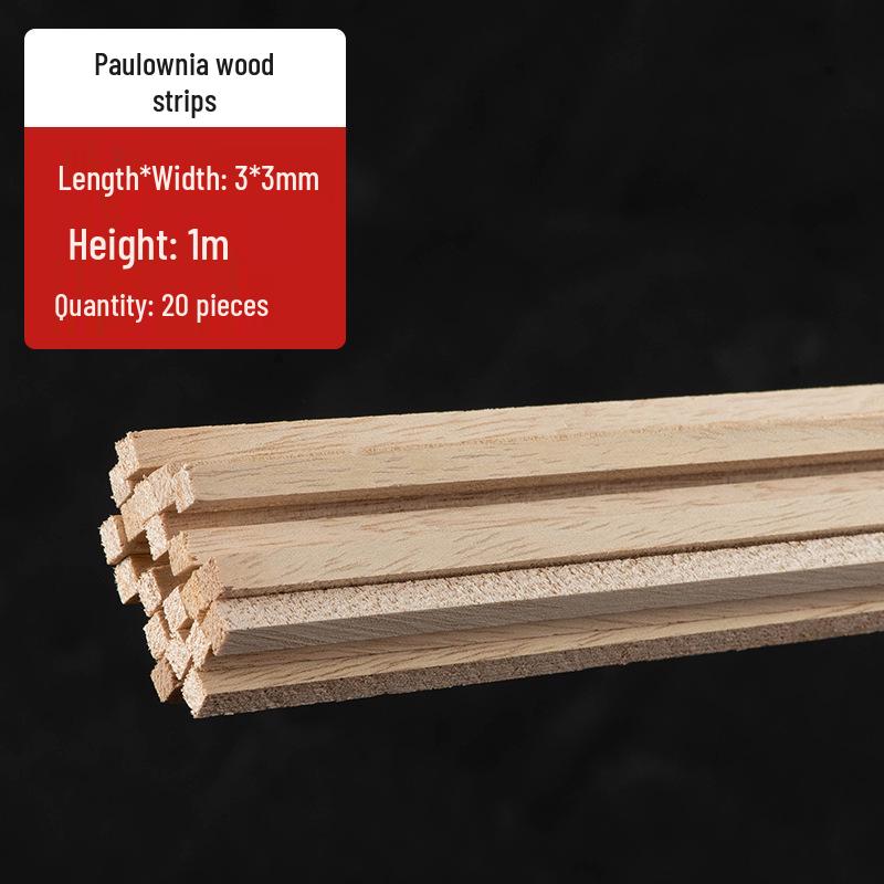 Paulowniahout Strips voor 3D Modelbouw en Blokhut Constructie