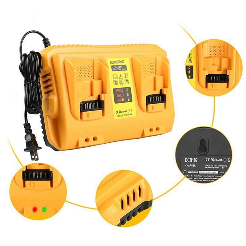 A96I-DCB102 Batterieladegerät Ersatz für Dewalt 12V/20V Max Schnellladegerät US-Stecker