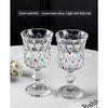 Elegant Glass Champagne Cup Set Creative Hand-Painted High-Aesthetic Value Red Wine Glasses French Style Beverage Accessories
