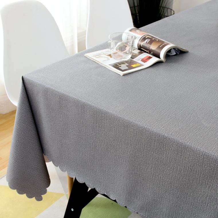 Pastoral Anti-Scalding Leave-In Tablecloth Solid Color Rectangular Household Hotel Dining Table Cloth Coffee Table Cover Cloth