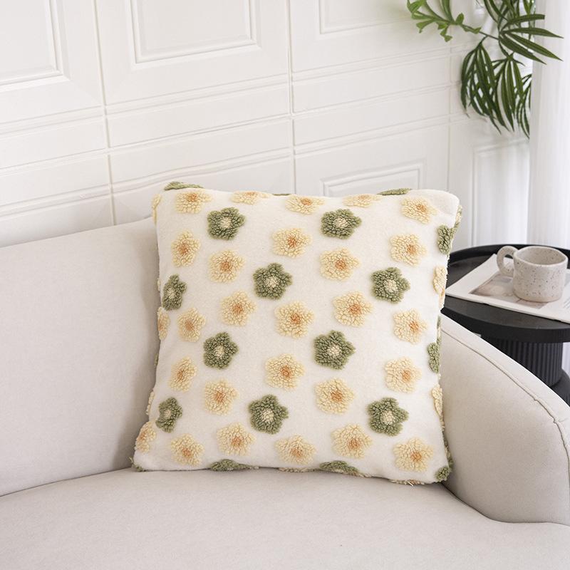 

Ins Style Modern Small Fresh Lamb Velvet Jacquard Pillow Cushion Flower Cushion Sofa Bedside Lumbar Pillow Cover 45 * 45cm (excluding core)