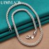 925 Sterling Silver Keel Chain Necklace Fashion Charm Jewelry MN318