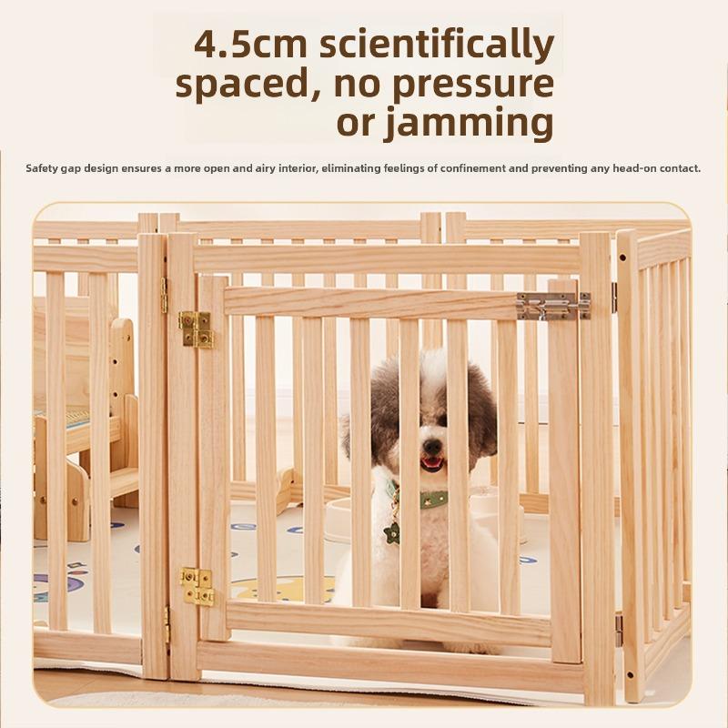 Wooden Pet Gate Expandable Dog Barrier for Small Breeds Foldable Dog Fences Free Combination Room Divider System for Dogs