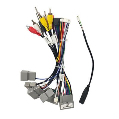 Adaptador de conector de chicote de fio de 16 pinos estéreo para carro + caixa canbus para Honda Civic CRV