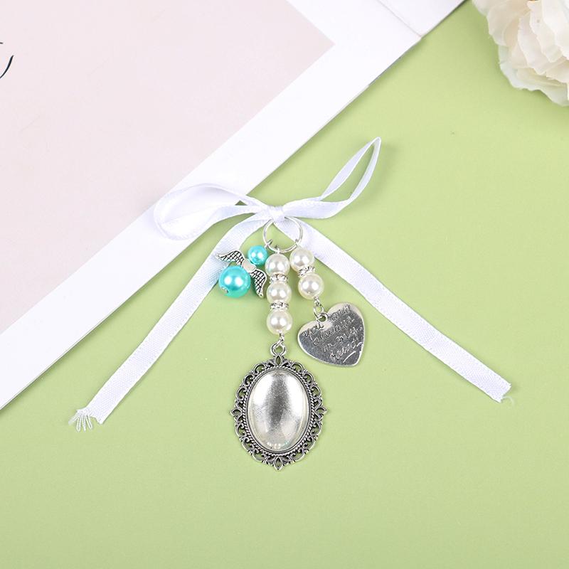 Hochzeitsstrauß Herz Fotorahmen Für Hochzeitserinnerungsanhänger Braut Engel Anhänger