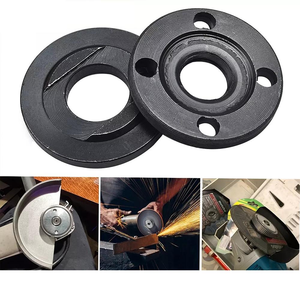 1Set M14 Thread Replacement Angle Grinder Metal Pressure Plate Inner Outer Flange Nut Set Tools for 14mm Spindle Thread