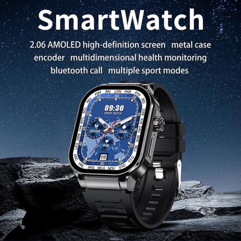G40 2.06 Inch AMOLED Smart Watch Health Monitor Bluetooth Calling Fitness Tracker for Android iOS - 